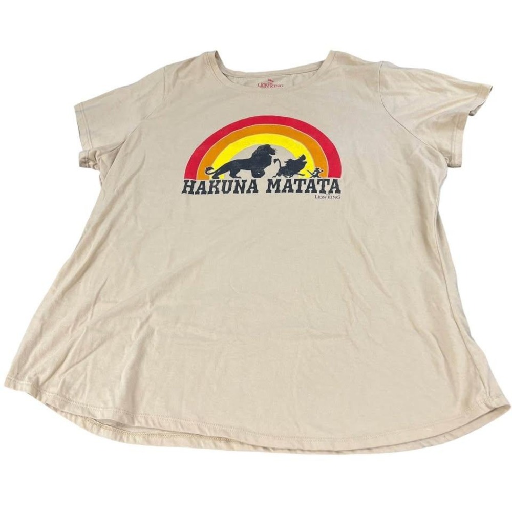 Disney Lion King‎ Rainbow Women's Short Sleeve Graphic T-Shirt Size 2XL